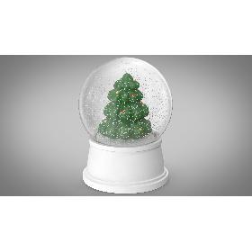 3D Snow Globe with Christmas Tree 2